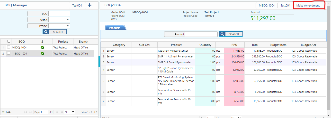installation and setup of budget module
